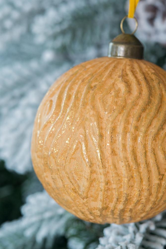 Gold--Christmas-Ball-Ornaments,-Set-of-6-Christmas-Ornaments