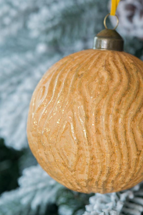 Gold--Christmas-Ball-Ornaments,-Set-of-6-Christmas-Ornaments