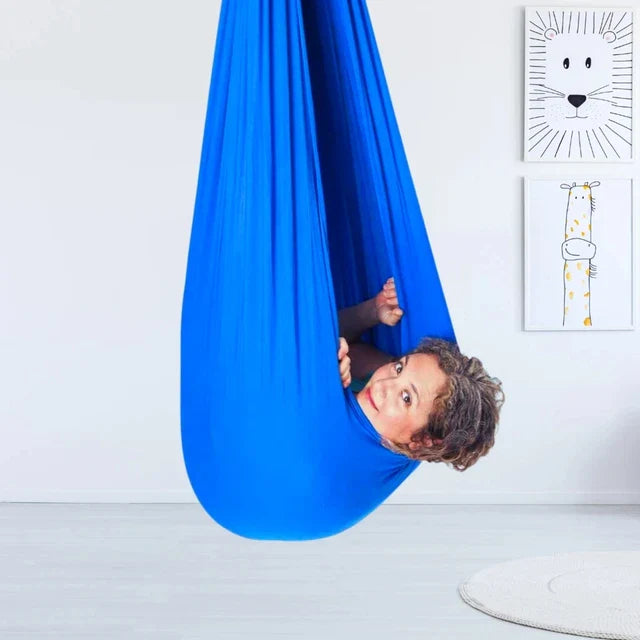 Kids Indoor Sensory Swing Hammock Chair Hanging Cocoon Seat for Playroom