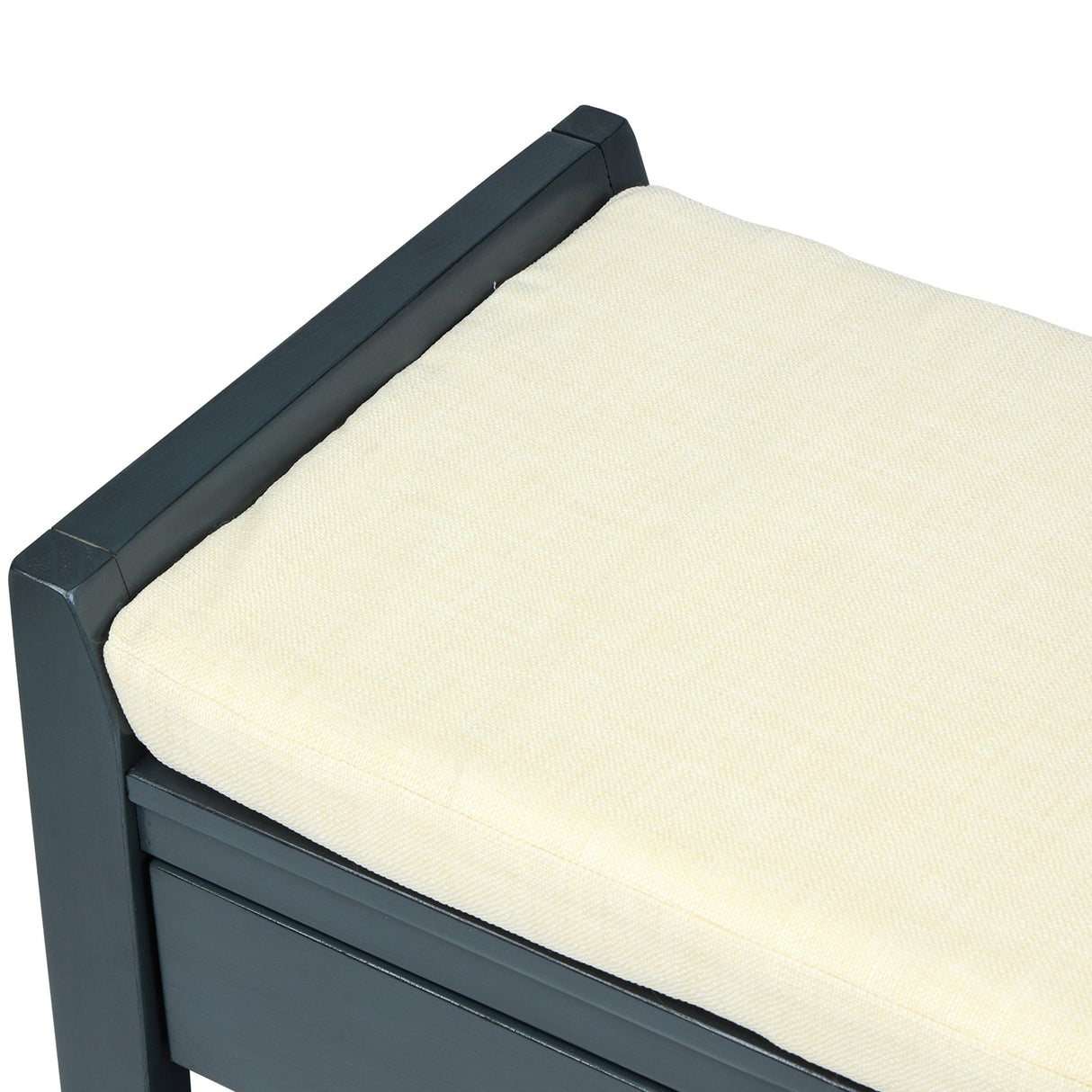 TREXM Shoe Rack with Cushioned Seat and Drawers