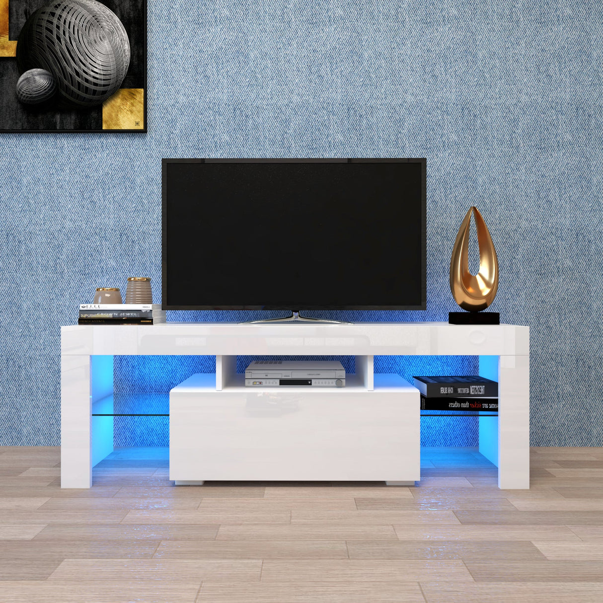 Entertainment TV Stand with LED Light