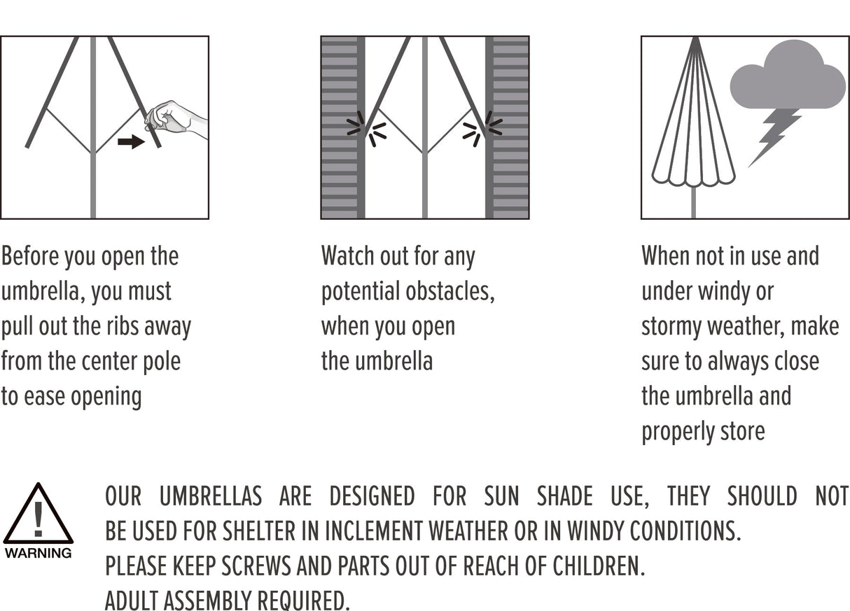 10 x 6.5ft Rectangular Patio Umbrella
