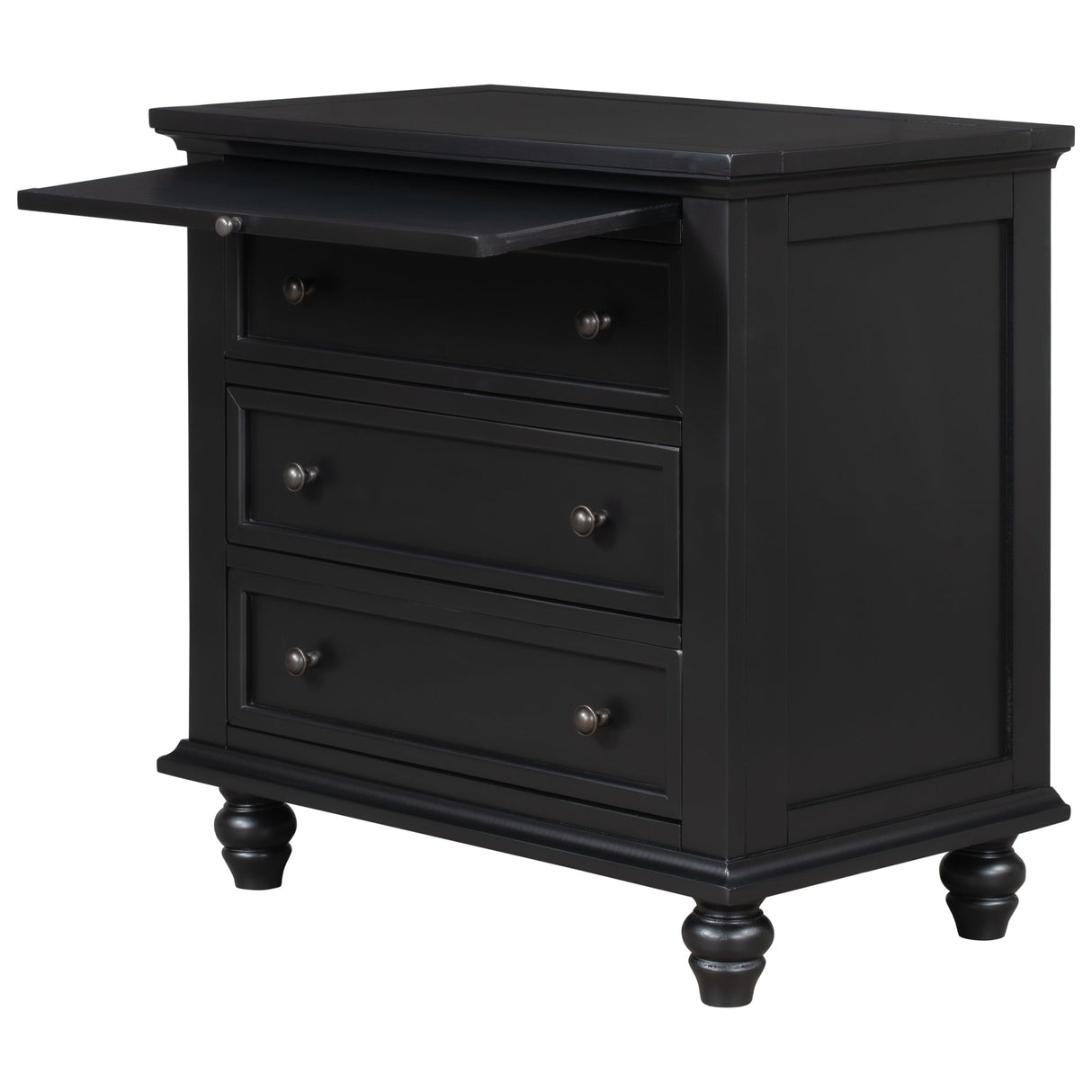 U_STYLE 27.6'' Painted Nightstand with Pull-Out Tray