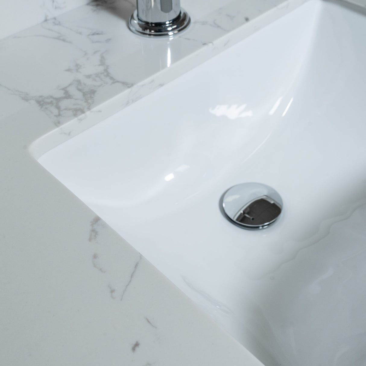 Montary 37-Inch Bathroom Vanity Top in Stone Carrara