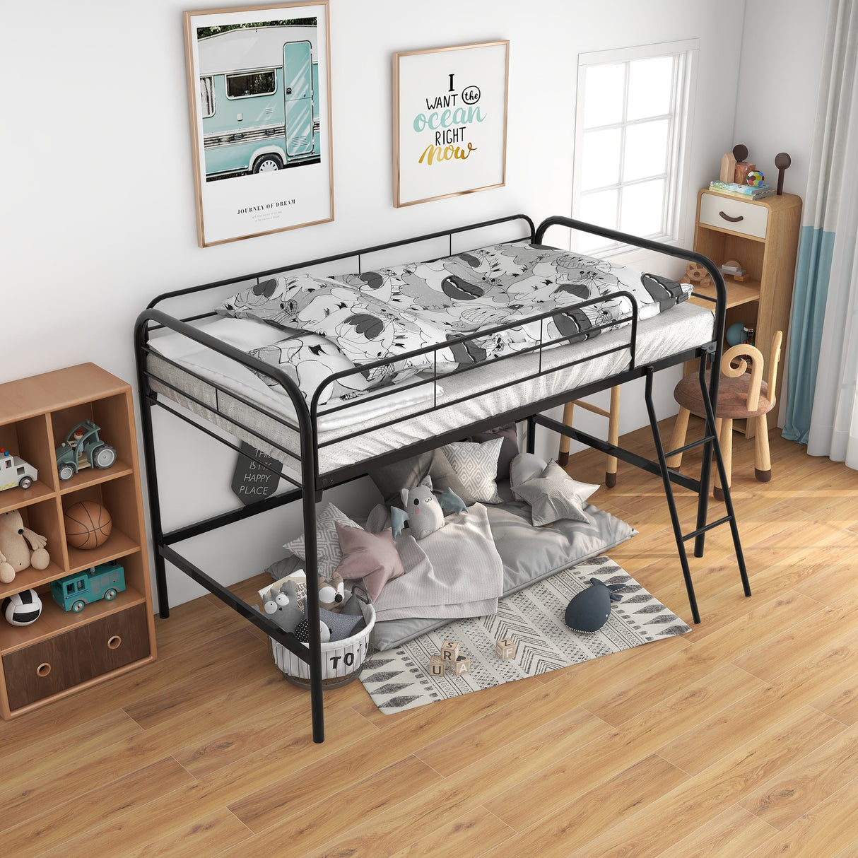 Metal Twin Loft Bed