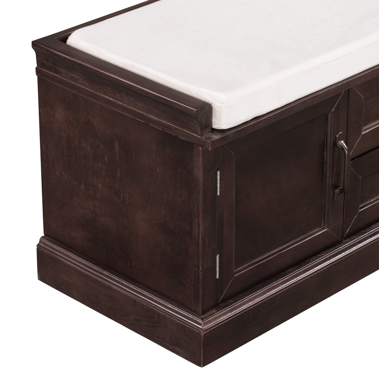 TREXM Storage Bench with 2 Drawers and 2 Cabinets