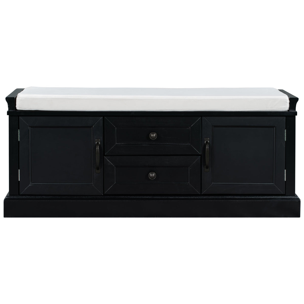 TREXM Storage Bench with 2 Drawers and 2 Cabinets