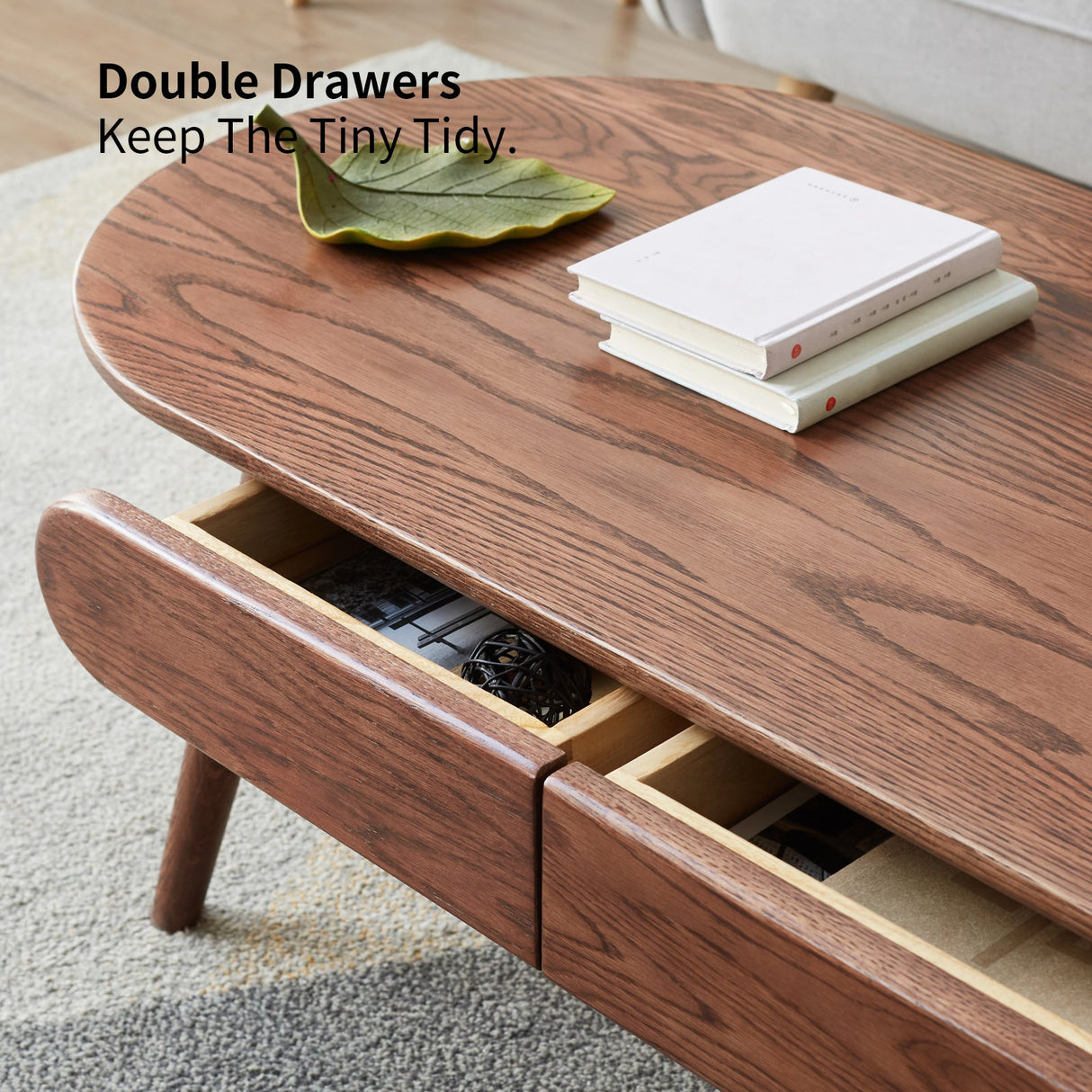 Capsule Centre Table - Solid Oak Wood Coffee Table