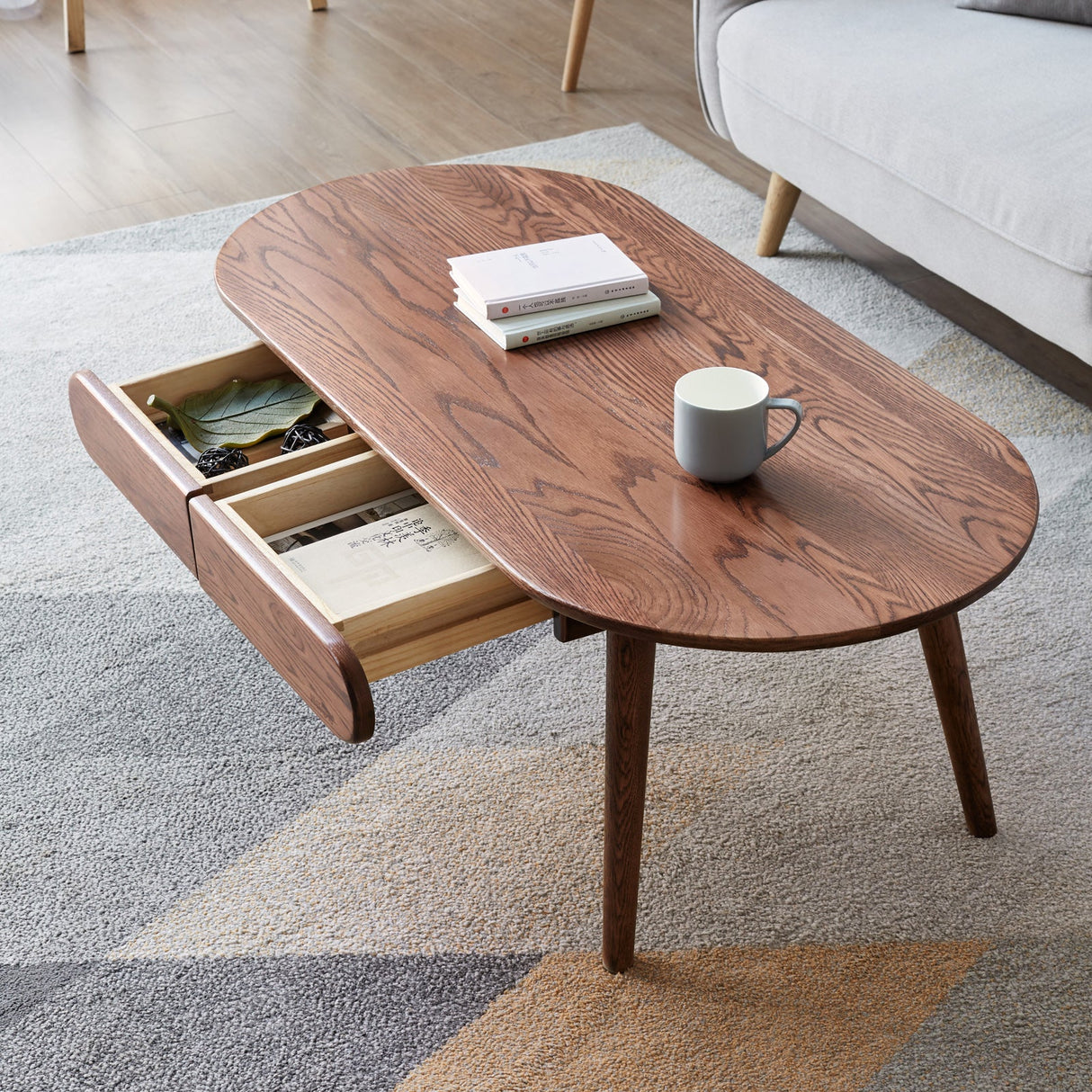 Capsule Centre Table - Solid Oak Wood Coffee Table