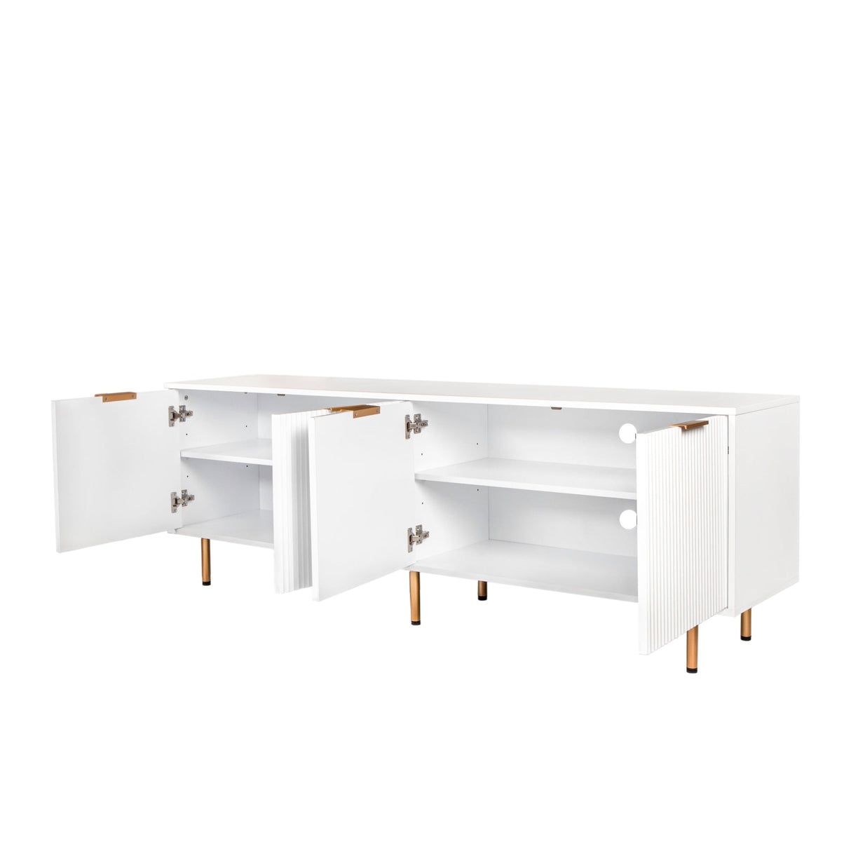 Modern Warm White TV Cabinet