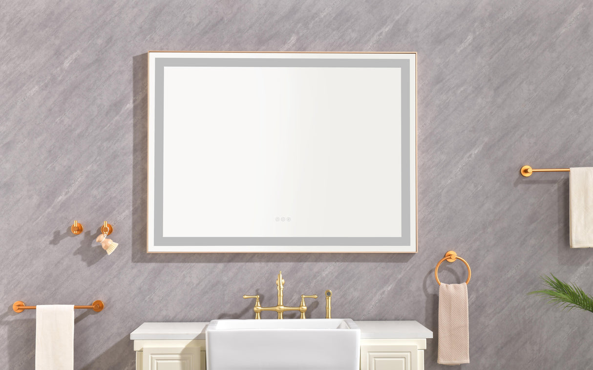 48"x36" LED Lighted Bathroom Wall Mounted Mirror