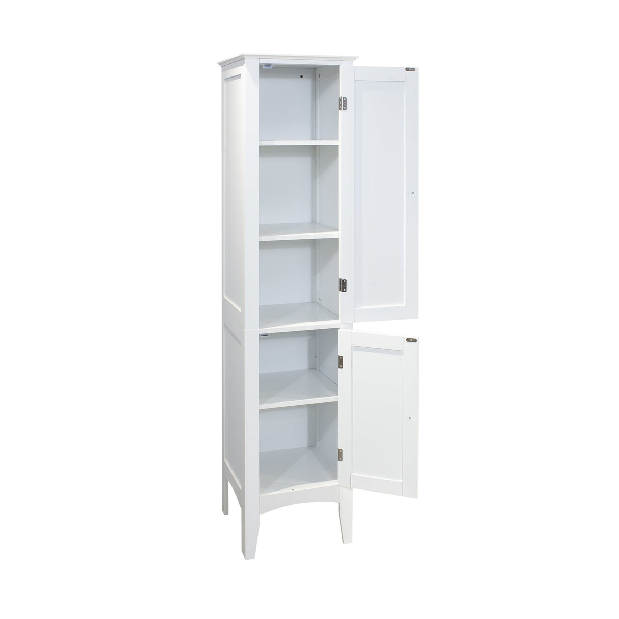 Tall Narrow Tower Freestanding Cabinet with 2 Shutter Doors