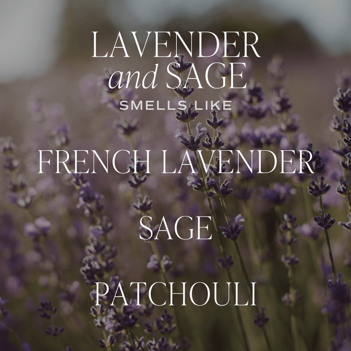 Lavender and Sage Soy Candle - Tinted Glass Jar - 12 oz