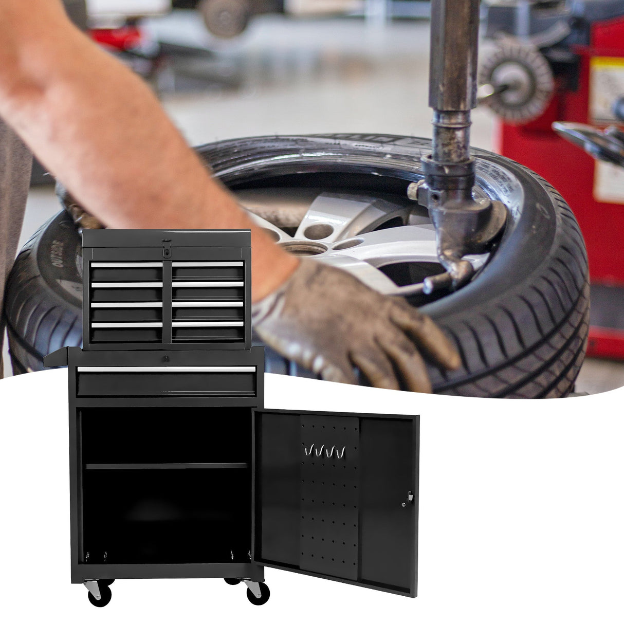 Rolling Tool Chest - 5-Drawer Tool Box Organizer