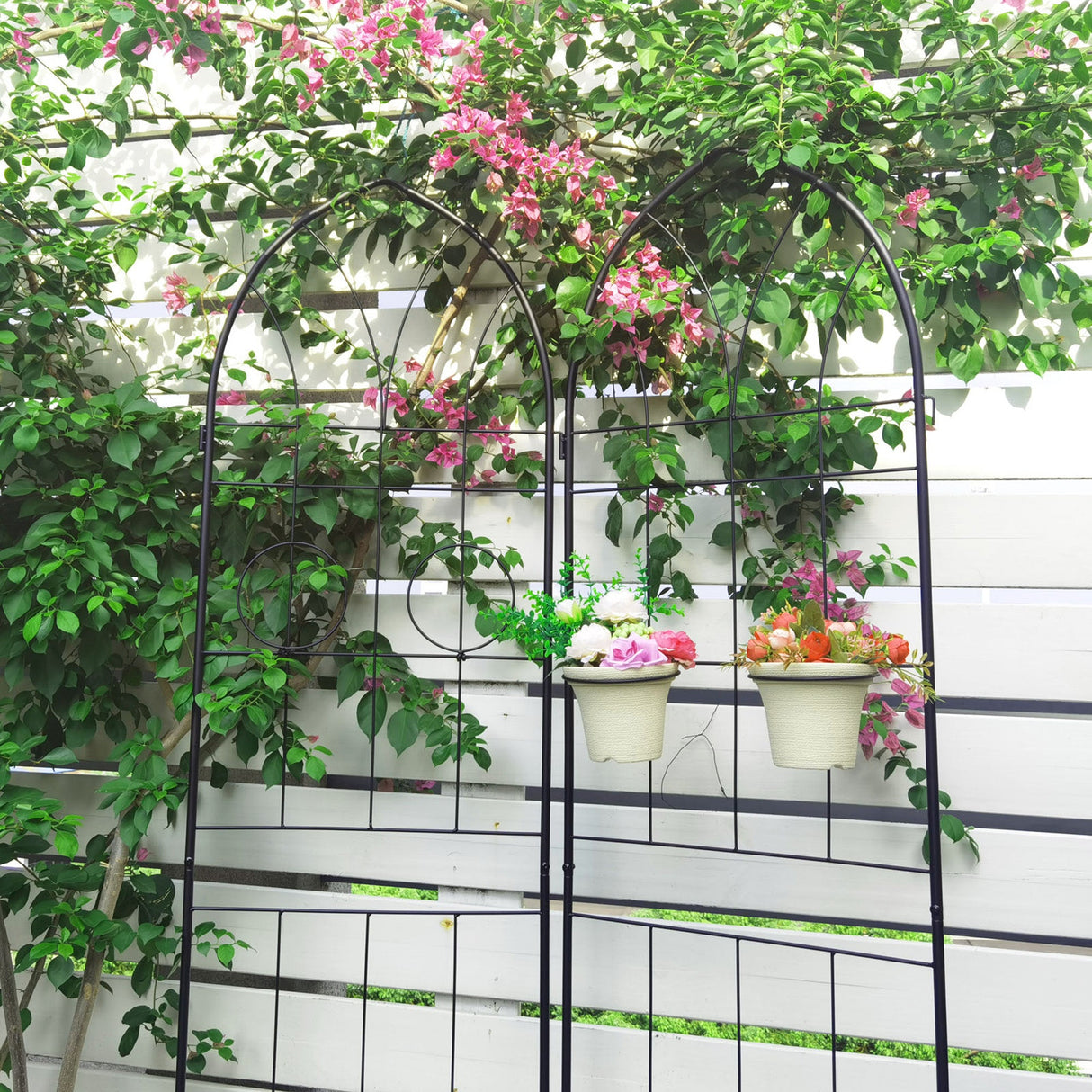 2 Pack Metal Garden Trellis 78.7" x 19.7"