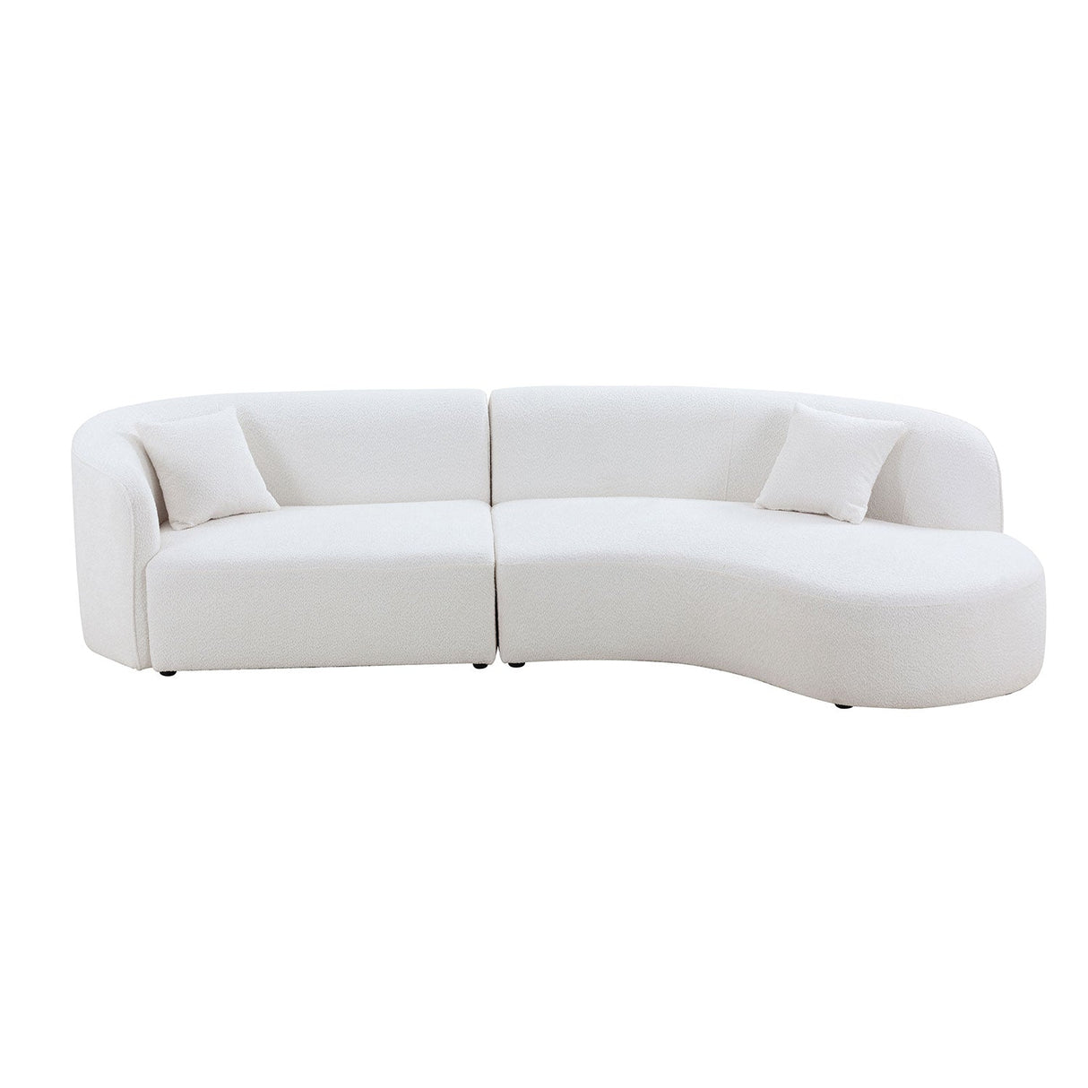 Luxury Modern Style Living Room Upholstery Curved Sofa Set