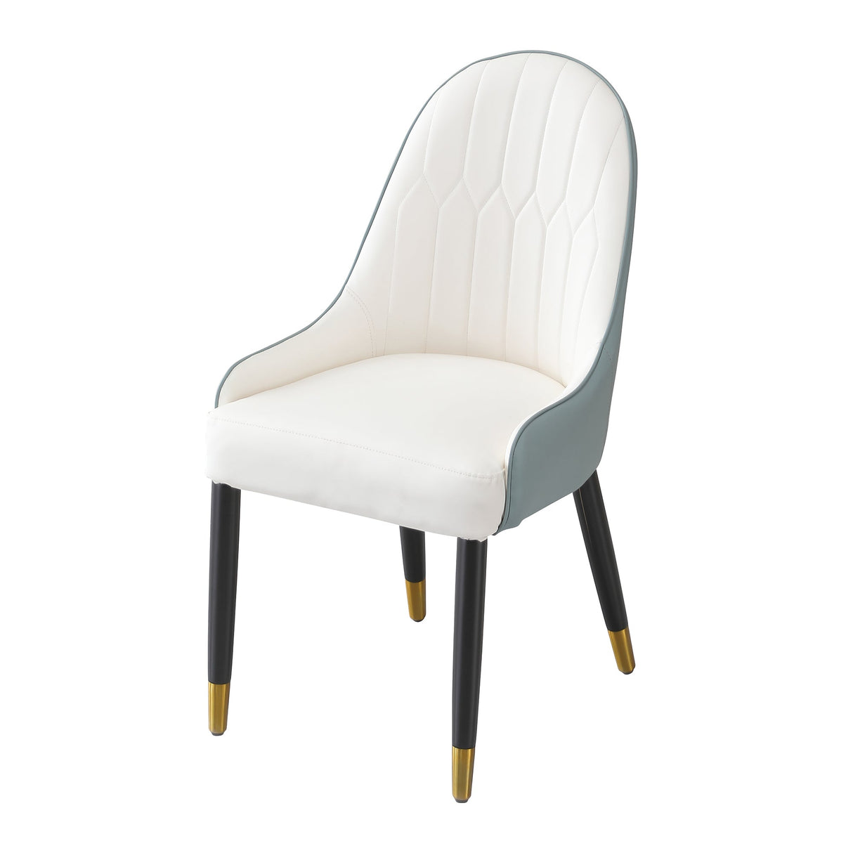 Modern Dining Chairs Set of 2 in Faux Leather