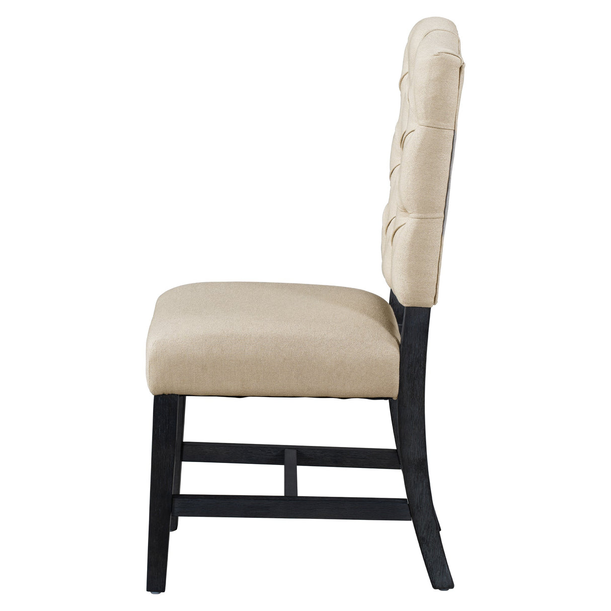 TREXM Retro Style Dining Chair Set with 4 Upholstered Chairs