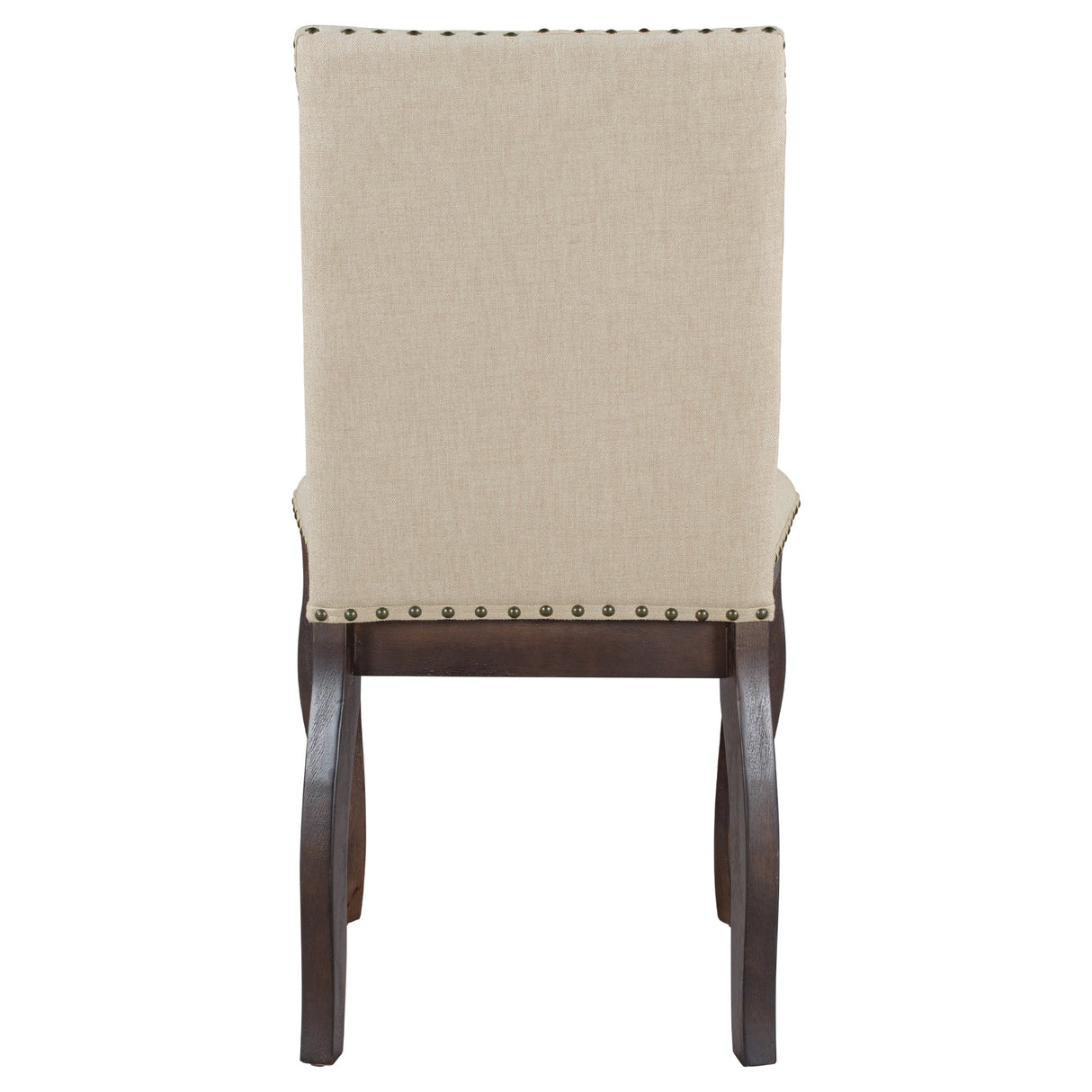 TREXM Set of 2 Dining Chairs with Nailhead (Espresso)