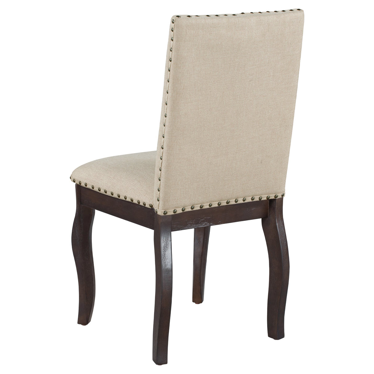 TREXM Set of 2 Dining Chairs with Nailhead (Espresso)