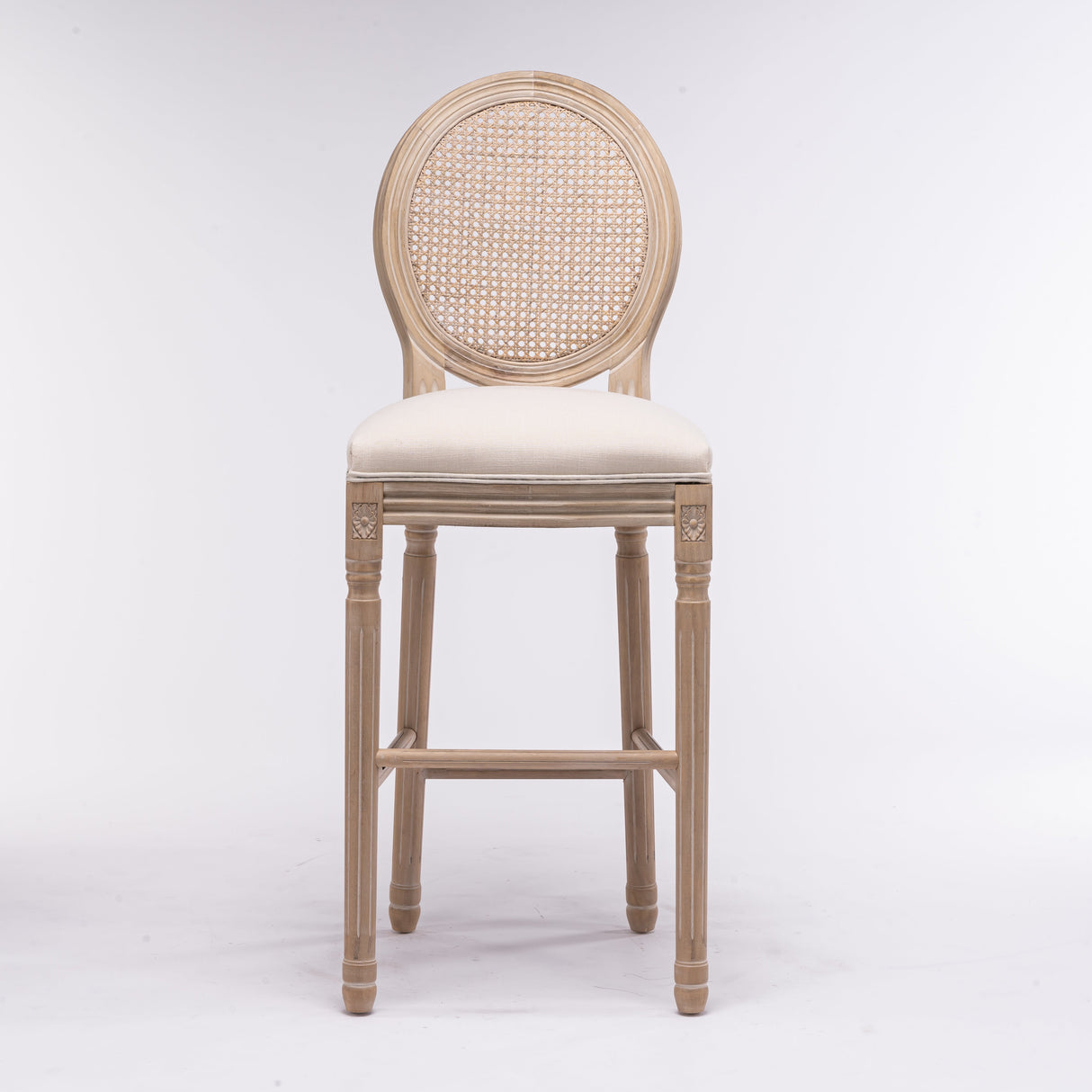 French Country Wooden Barstools,Set of  2