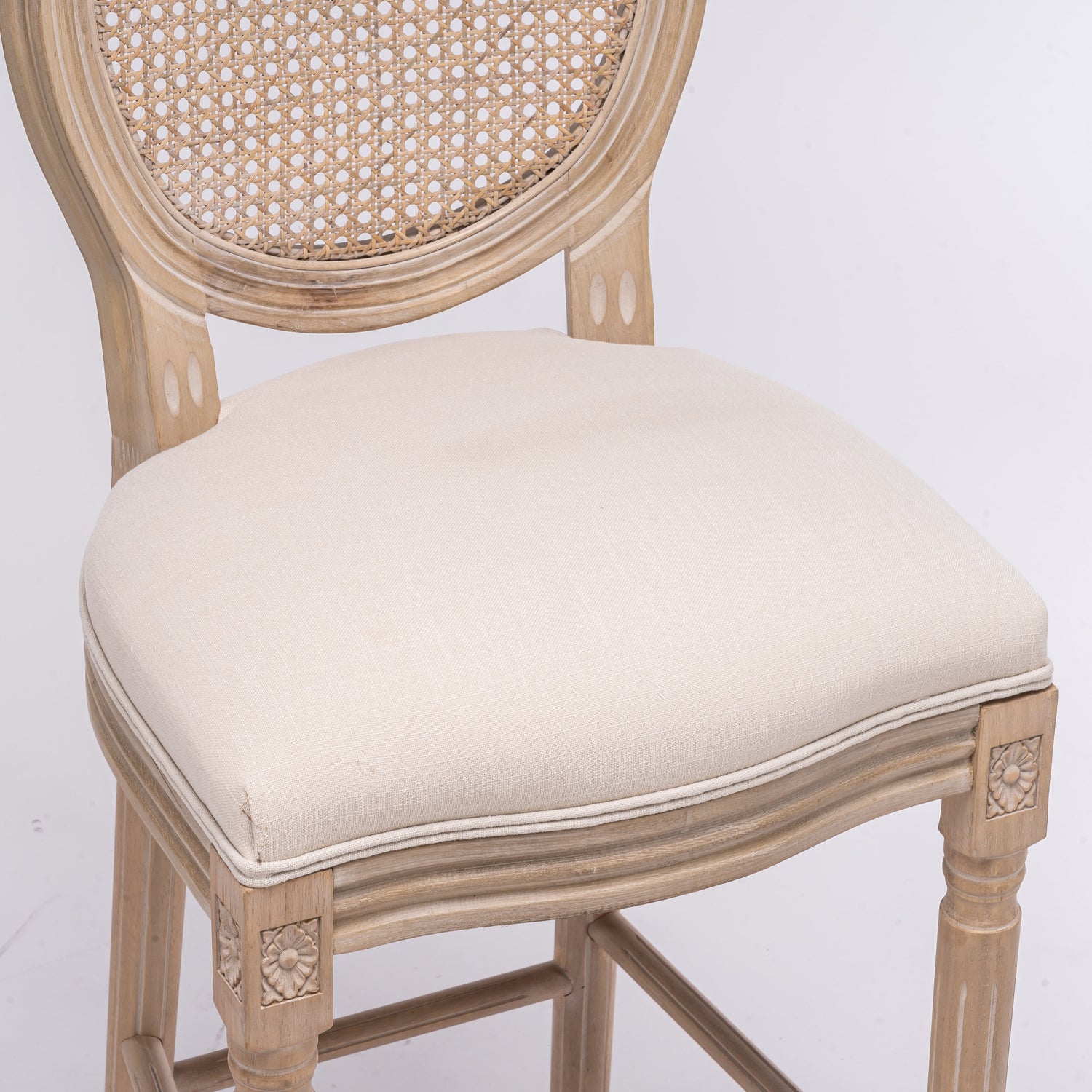 French Country Wooden Barstools,Set of  2