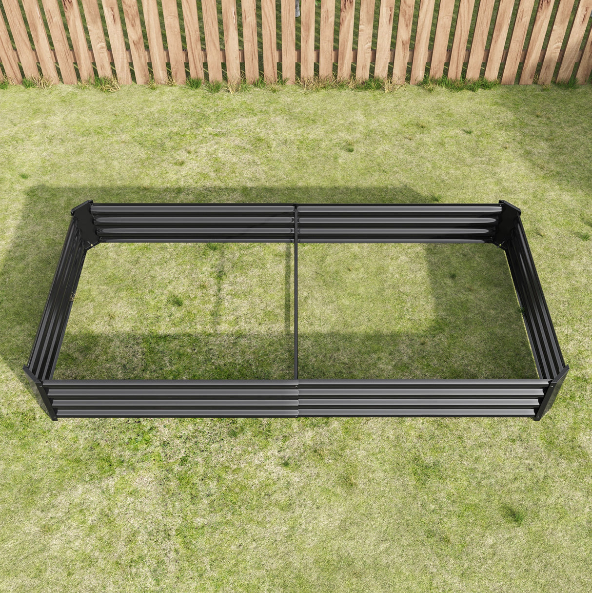2PCS Galvanized Metal Raised Garden Pots & Planters
