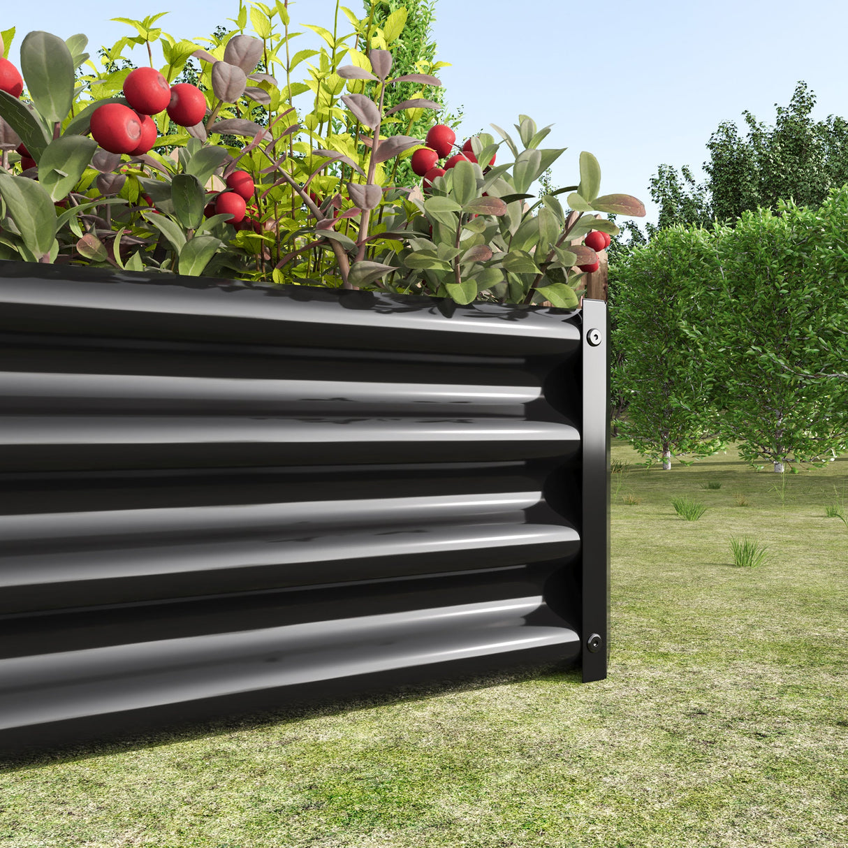 2-Piece Metal Raised Garden Bed Set