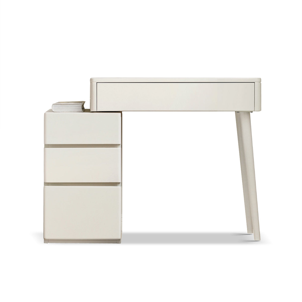 Solid Liriodendron Wood Dresser Table with Stool