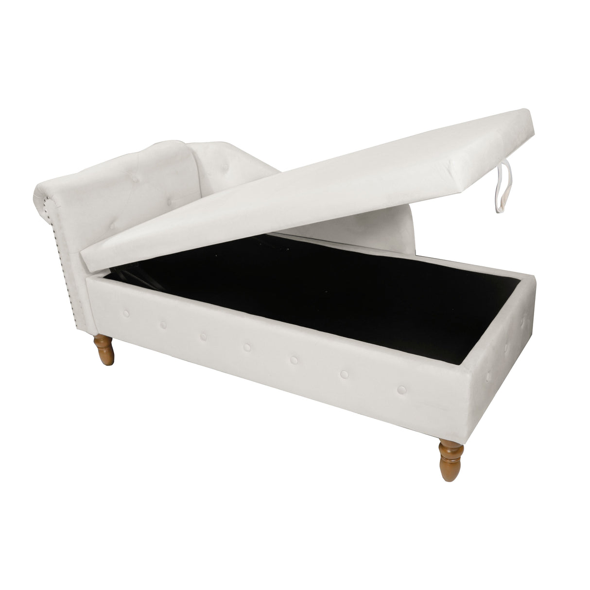Beige Chaise Lounge Indoor - Velvet Lounge Chair for Bedroom
