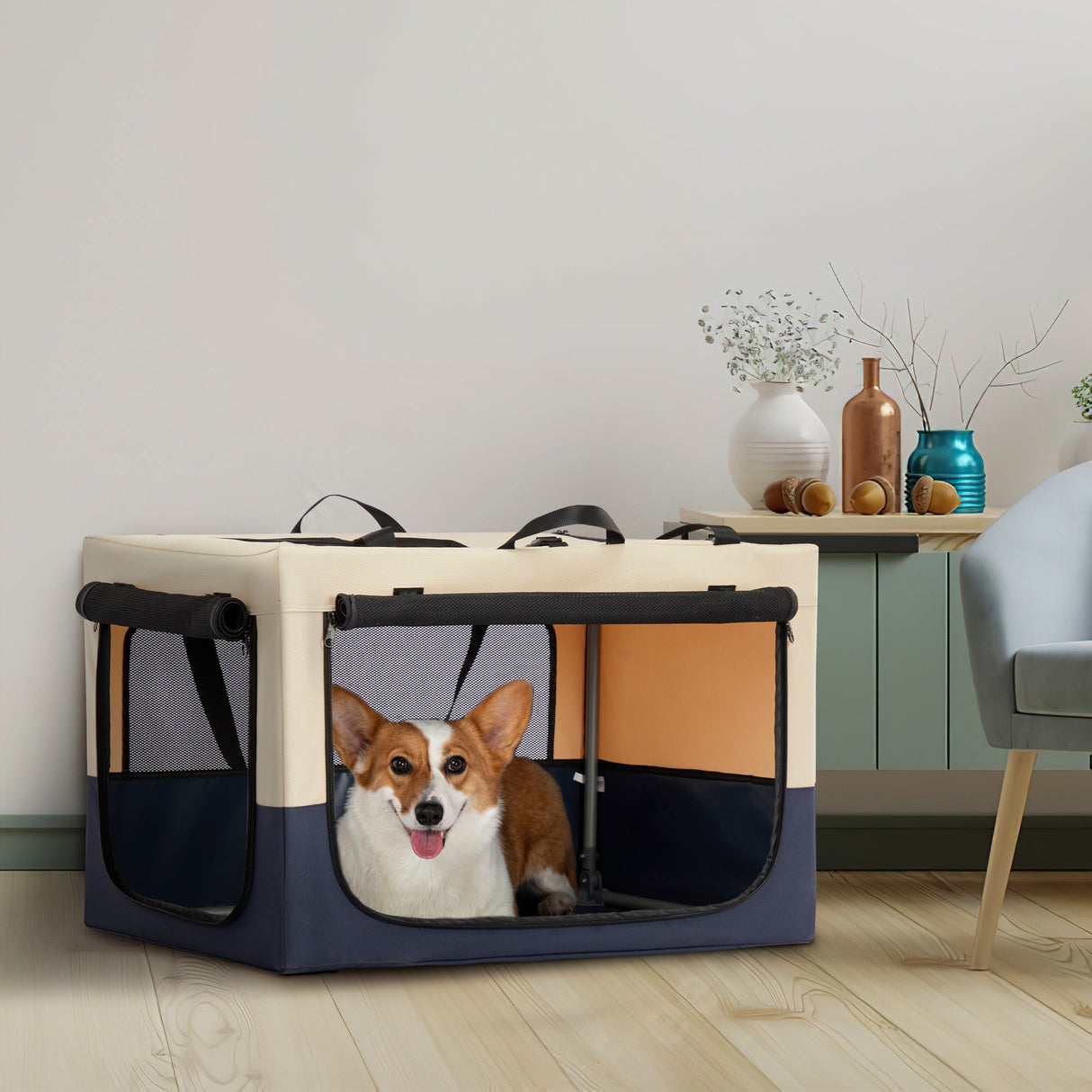 Adjustable Fabric Dog Crate by SunnyPet