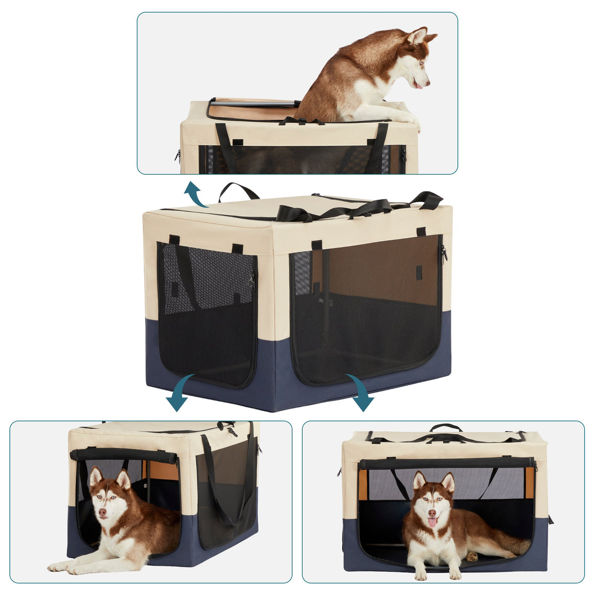 Adjustable Fabric Dog Crate by SunnyPet