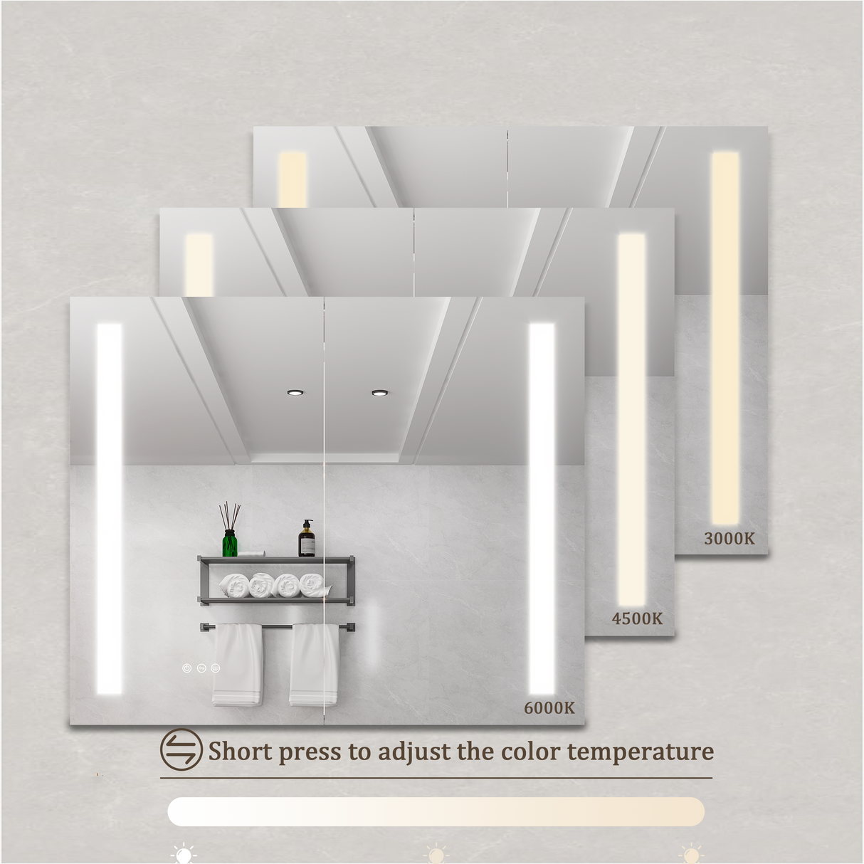 36 x 30 Inch Medicine Cabinet with LED Vanity Mirror