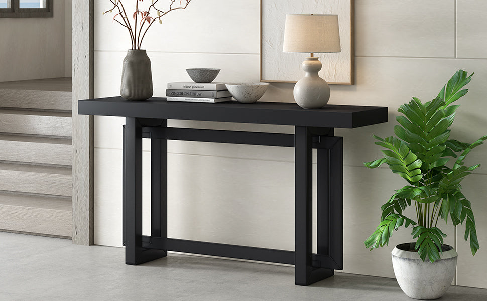 U Style 59.1'' Painted Entryway Table with Pine Veneer