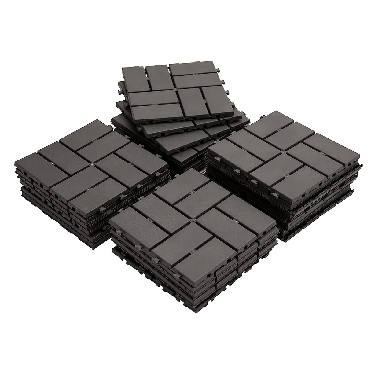 Patio Interlocking Deck Tiles - Gray Composite