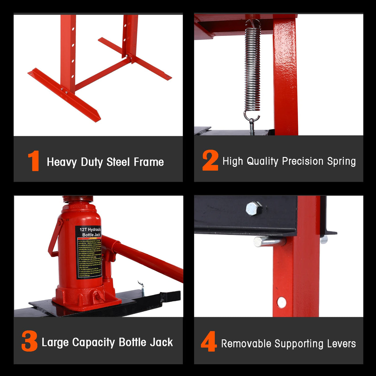 Hydraulic Shop Press - 12-Ton Capacity