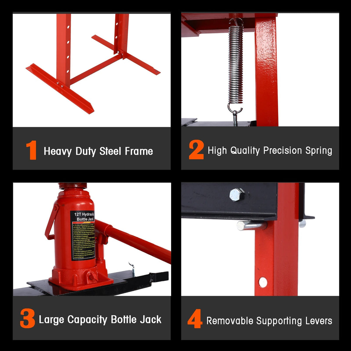 Hydraulic Shop Press - 12-Ton Capacity