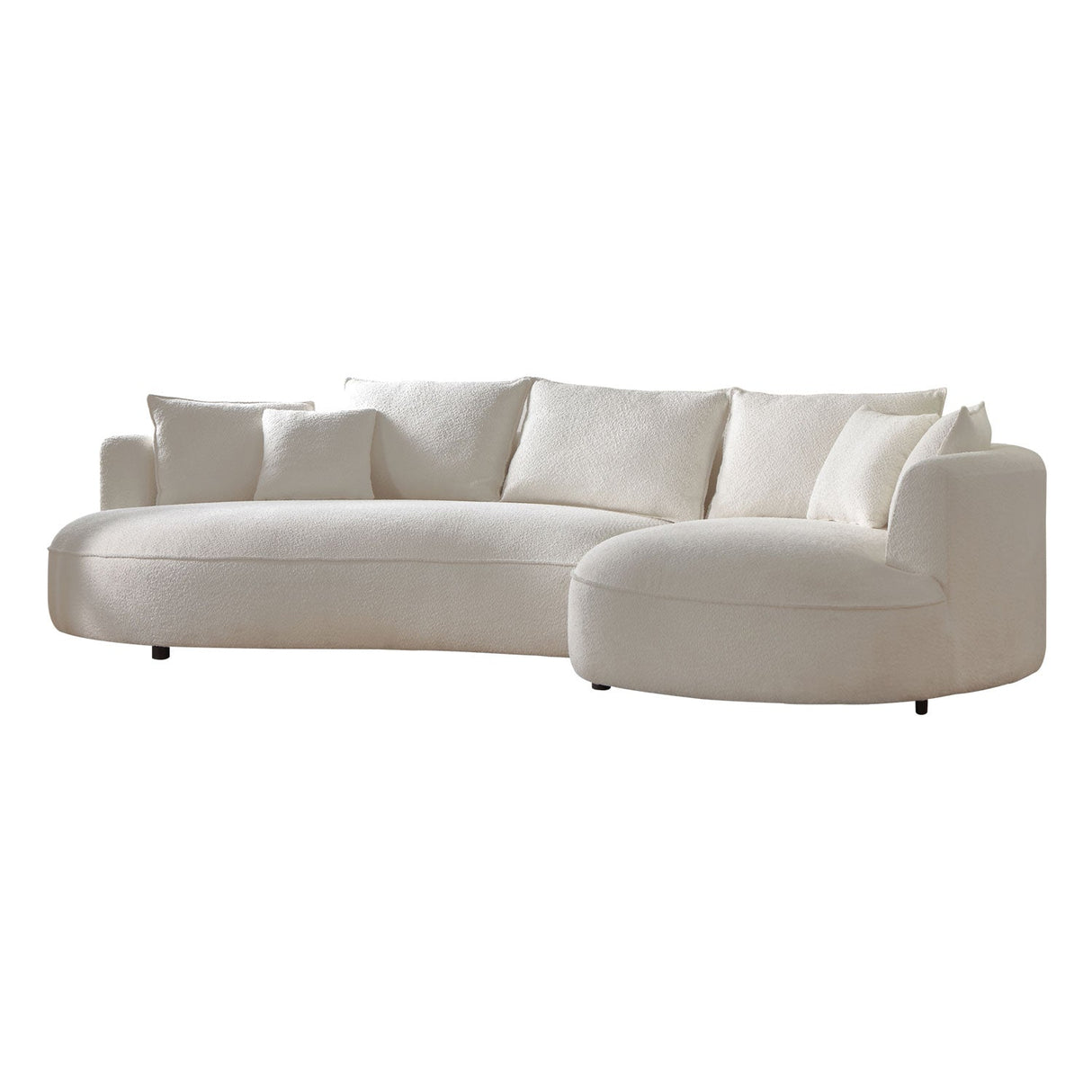 Curved Sofa with Ingenious Shape in Beige