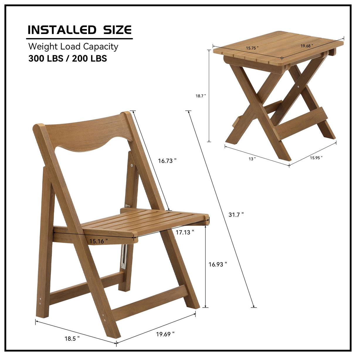 HIPS Material Outdoor Bistro Set