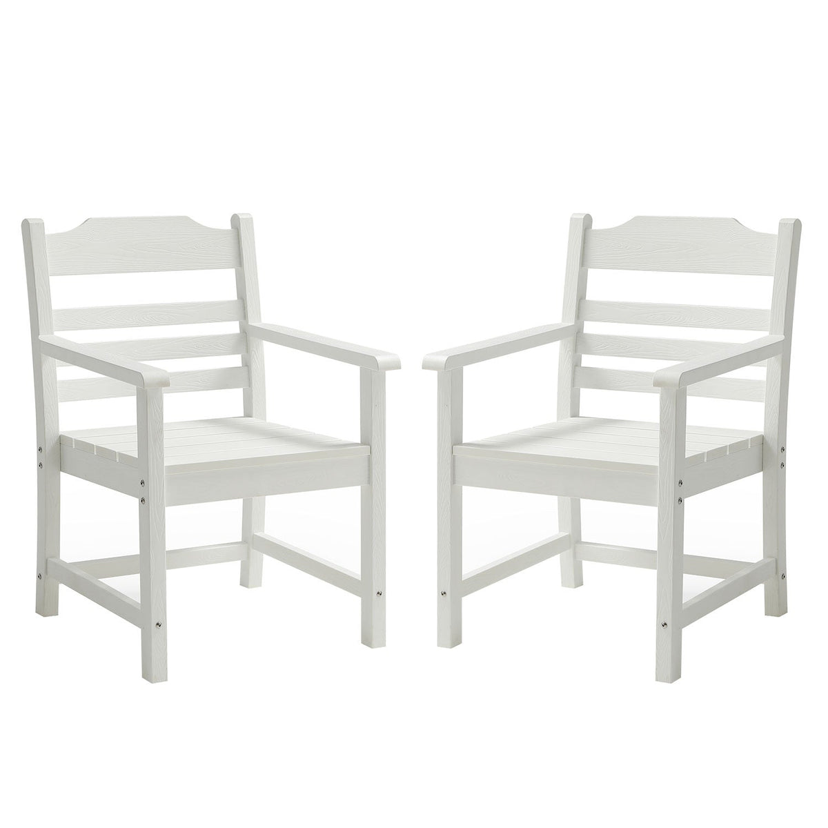 Patio Dining Chair with Armset Set of 2, Pure