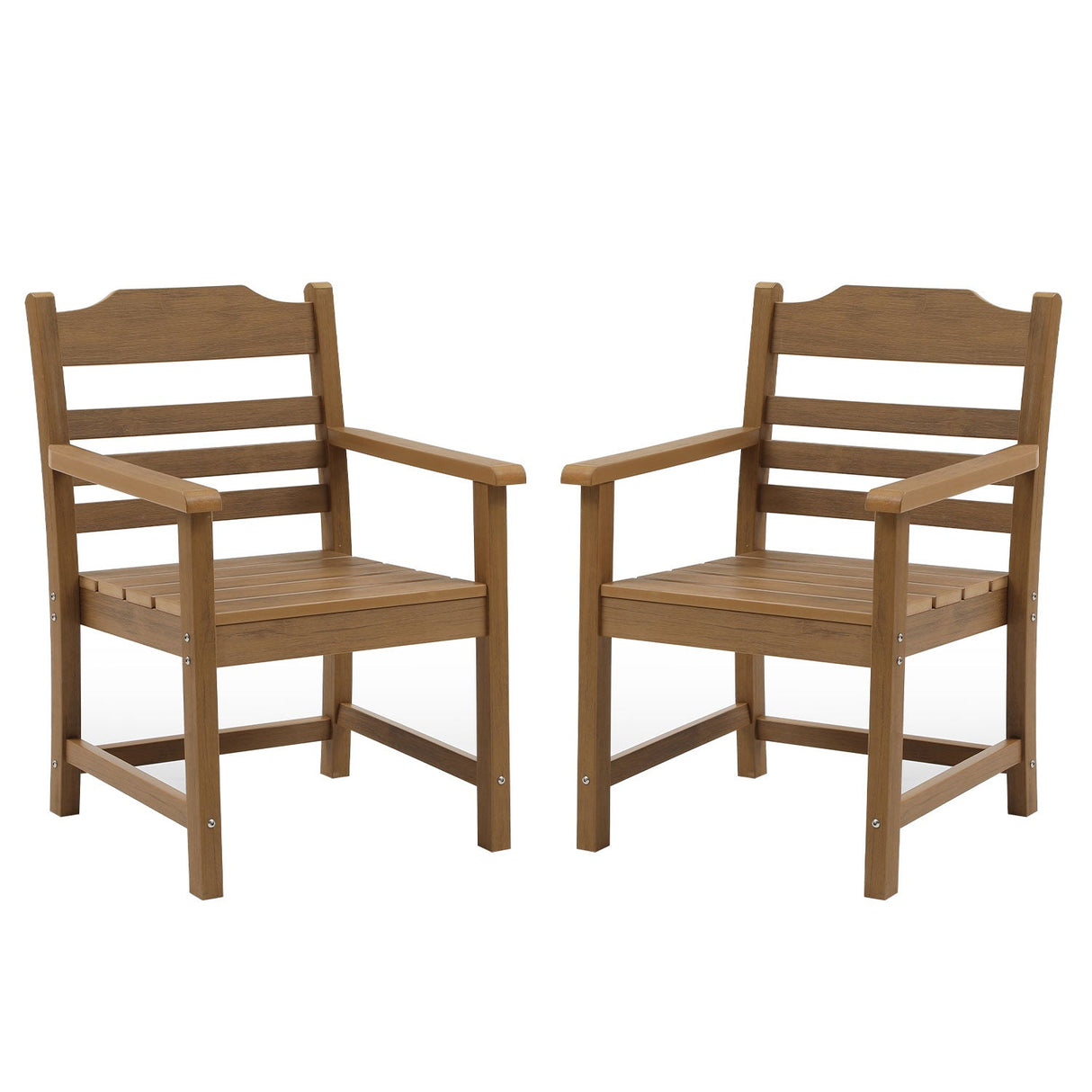 Patio Dining Chair with Armset Set of 2 - HIPS Material
