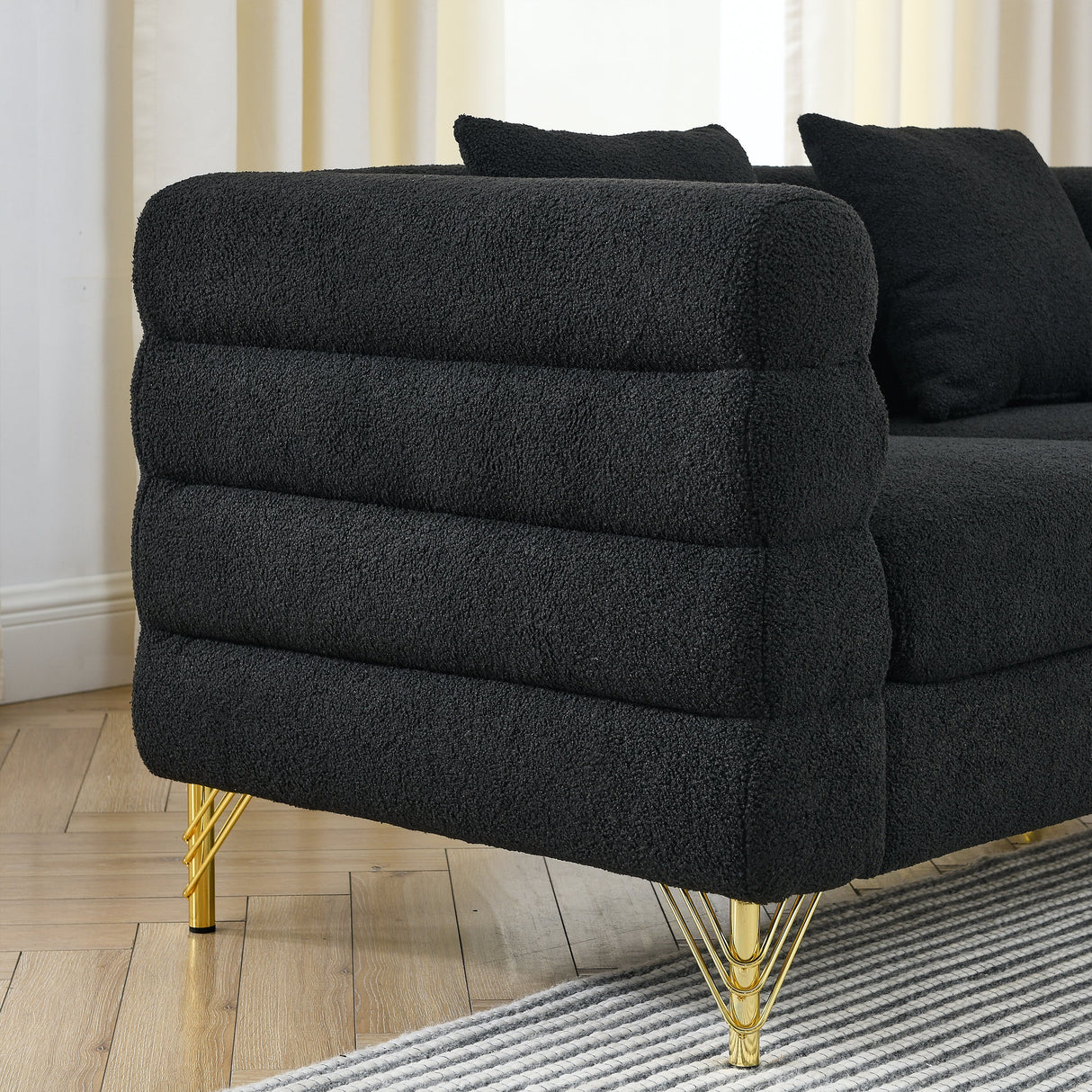 60-Inch Oversized 2-Seater Sectional Sofa