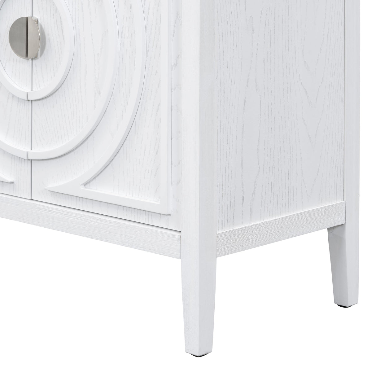 Circular Groove Design Retro Sideboard