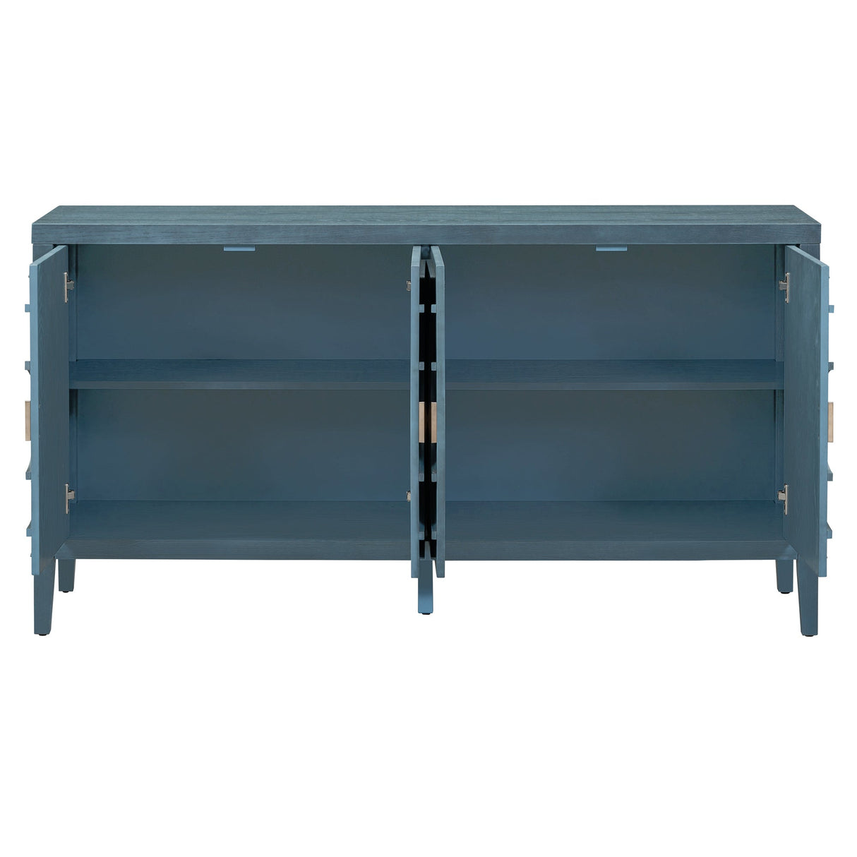 Circular Groove Design Retro Sideboard