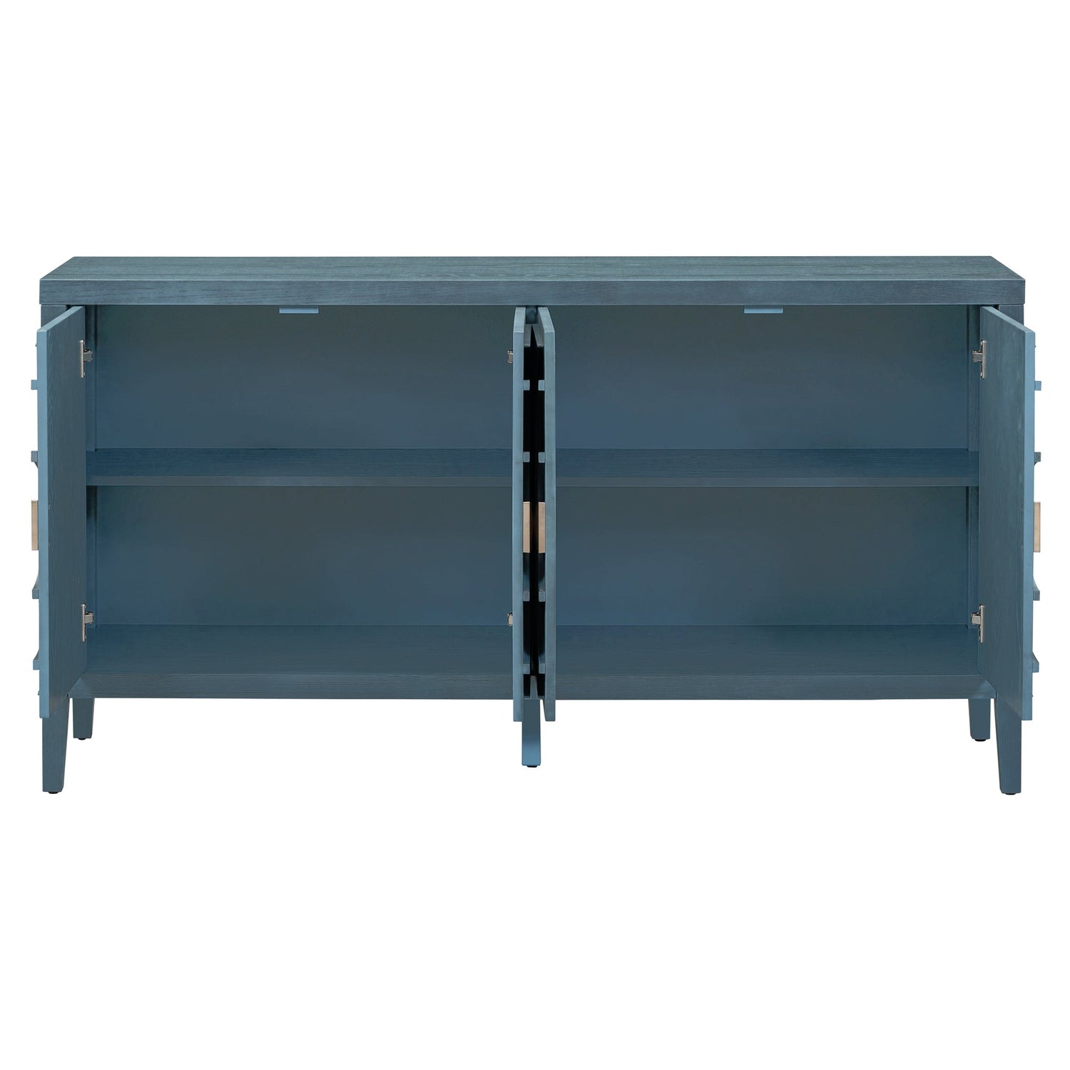 Circular Groove Design Retro Sideboard