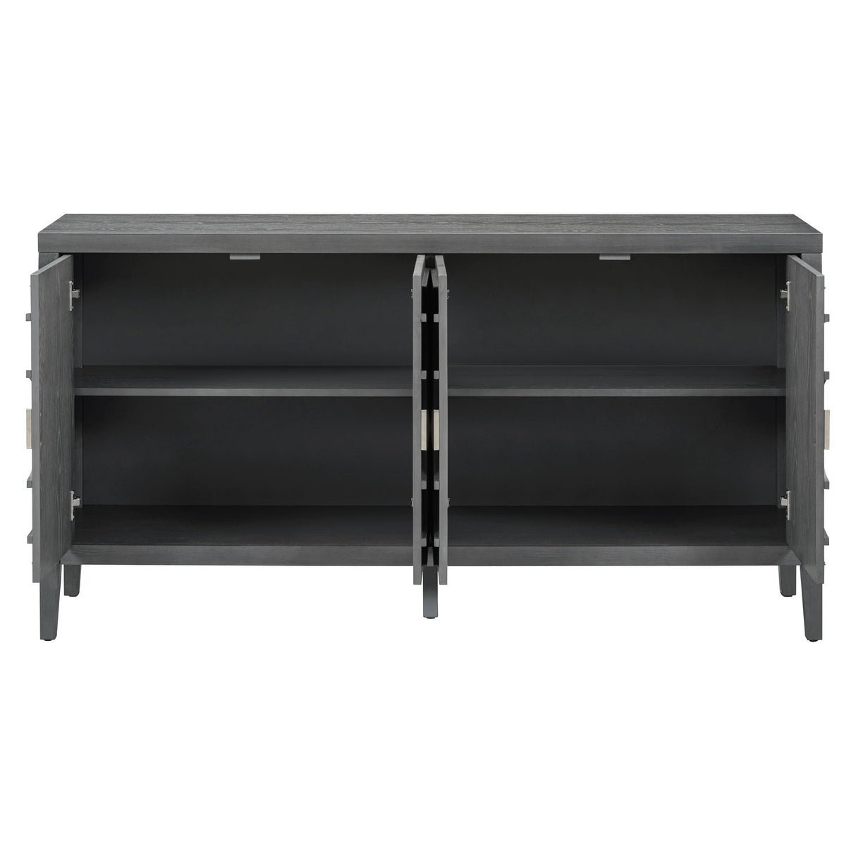 Circular Groove Design Retro Sideboard