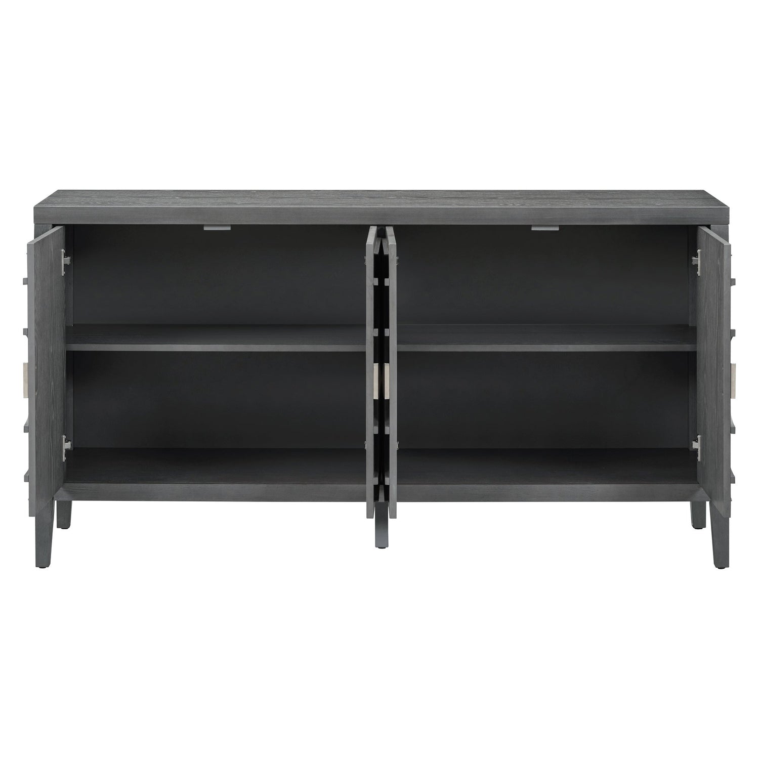 Circular Groove Design Retro Sideboard