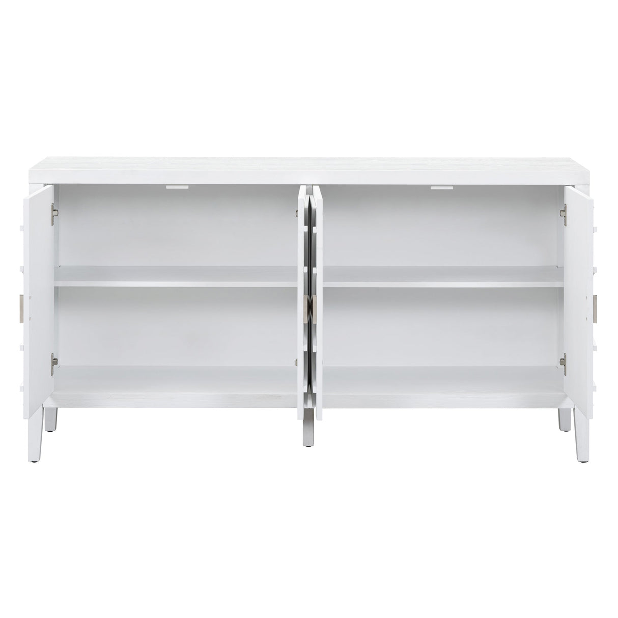 Circular Groove Design Retro Sideboard