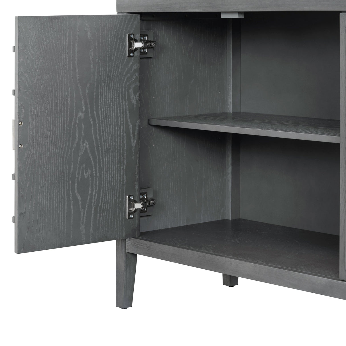 Circular Groove Design Retro Sideboard