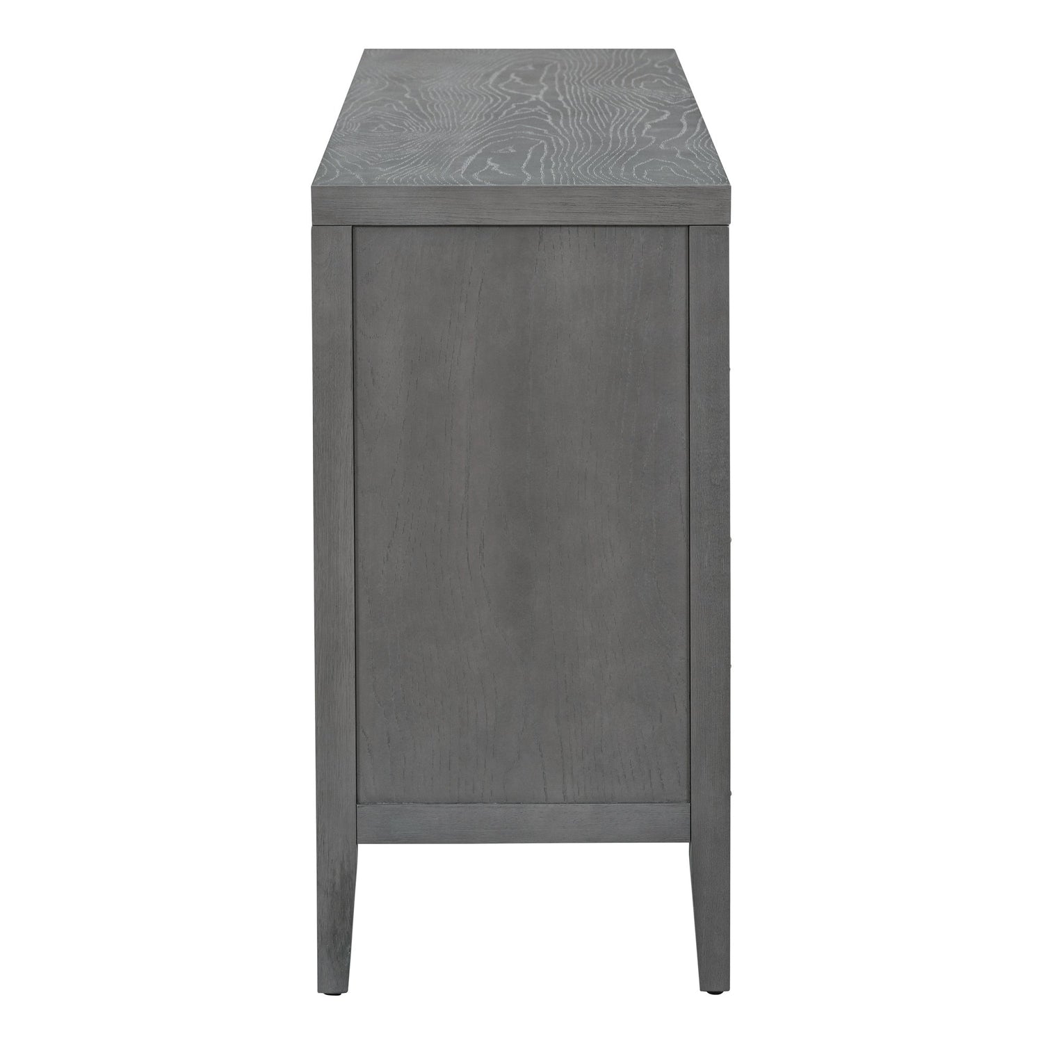 Circular Groove Design Retro Sideboard